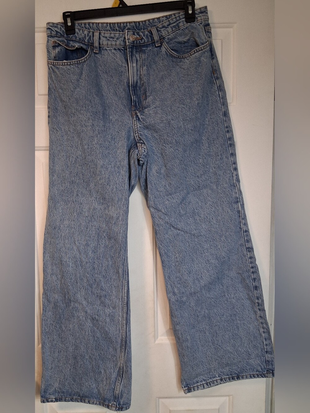 &Denim Light Blue Jean Pants Wide Leg Regular Fit Ultra High Waist